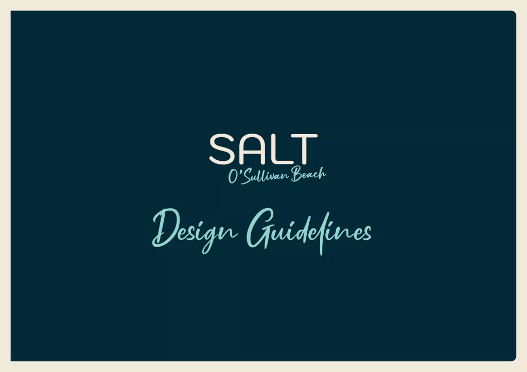 Salt, O'Sullivan Beach Design Guidelines document cover