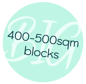 400–500m² blocks